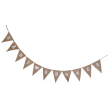 Hochzeitsschmuck, Blumengirlande, Dekorationen, Babyparty-Banner, Jute