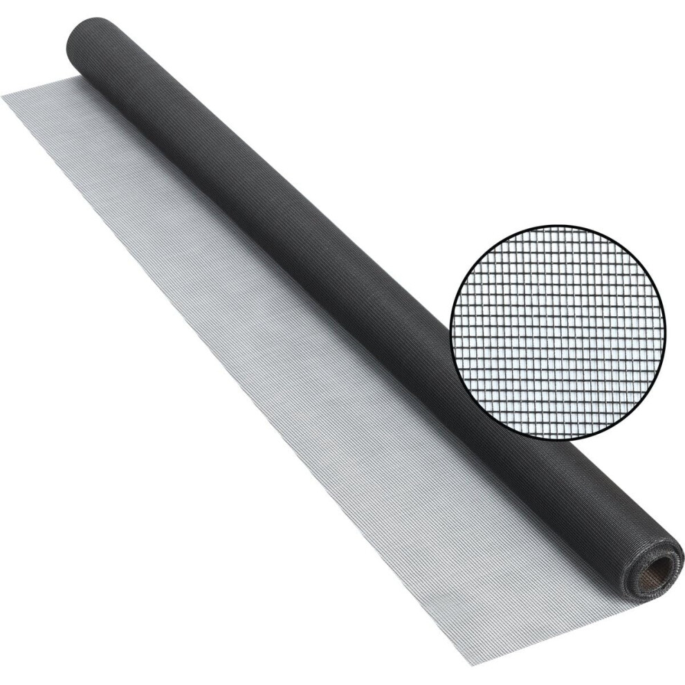 Fiberglass Screen Roll 30In X 25Ft For Windows And Doors Insect Protection Easy Cut 9174973048220