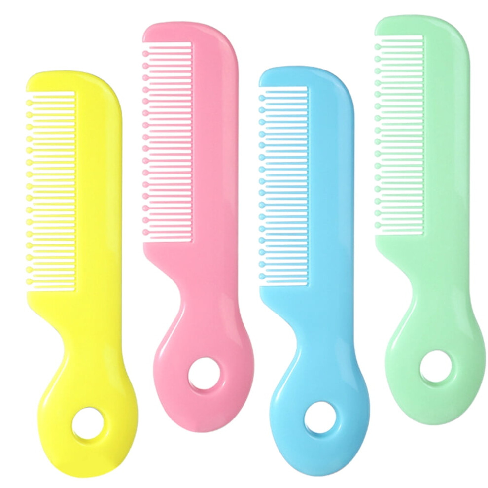 4pcs Newborn Hair Combs Round Teeth Safety Hair Comb Colorful Hair Combs
