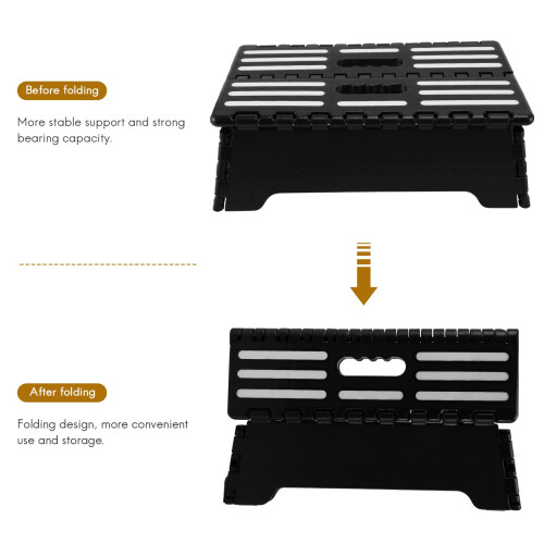 Non-Slip Small Compact Folding Flat Step Stool Heavy Duty Portable 2