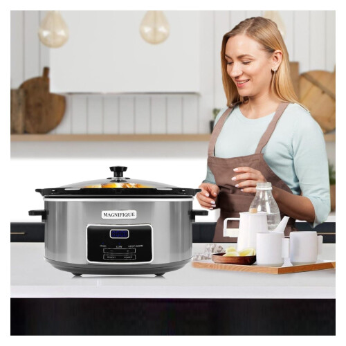 7-Quart Programmable Slow Cooker with Keep Warm, Digital Timer - Great for Family Meals, Serves 8+ 1
