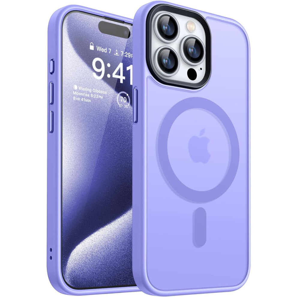 Magnetic Case For Iphone 15 [Compatible With Magsafe] Slim Translucent Matte Cover, Mil-Grade Shockproof Anti-Scratch Case For Iphone 15 6.1", Sky 9083649081686