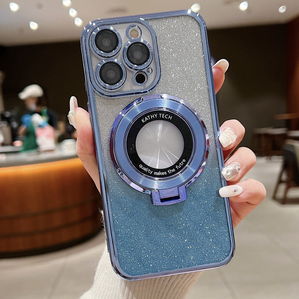 Compatible With Iphone 15 Case Magnetic Stand Glitter Case Camera Lens Protection Shockproof Drop Protective Cover 9083649081877