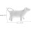 Ceramic Milk Jug White Cow Shape Pitcher for Coffee and Tea Easy Clean Kitchen Dining Use 2