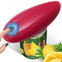 Electric Can Opener Automatic OneTouch Smooth Edge for Seniors ArthritisFriendly Battery Powered Wine Red