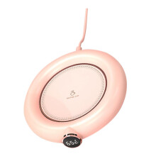 USB Mug Warmer with Temperature Control, WearResistant Pad for Coffee Tea Milk, Pink Desk Coaster