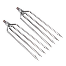 Edelstahl 4-Zinken Fischspeer Gaffhaken 16,5 cm Outdoor-Fischerei Ausrüstung