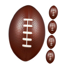 5pcs Mini Rugby Balls Soft PU Foam Squeezable for Kids Party Favors Sports Event Giveaway