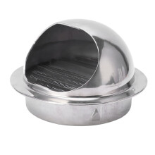 Stainless Steel Vent Hood Cover 6 Inch Rainproof Wind Protection for Industrial Kitchen Fans