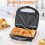 Sandwich Maker 2 Slice Grilled Cheese Maker with NonStick Triangle Plates and Cool Touch Handle 750W 4