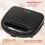 Sandwich Maker 2 Slice Grilled Cheese Maker with NonStick Triangle Plates and Cool Touch Handle 750W 3