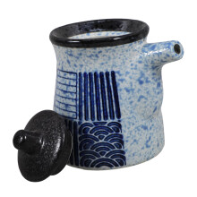 Ceramic Soy Sauce Dispenser with LeakProof Seal, Easy Pour Spout, Elegant Japanese Design for Kitchen