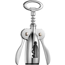 Zinc Alloy Wing Corkscrew Wine Bottle Opener with Smooth Cork Removal and Beer Cap Opener