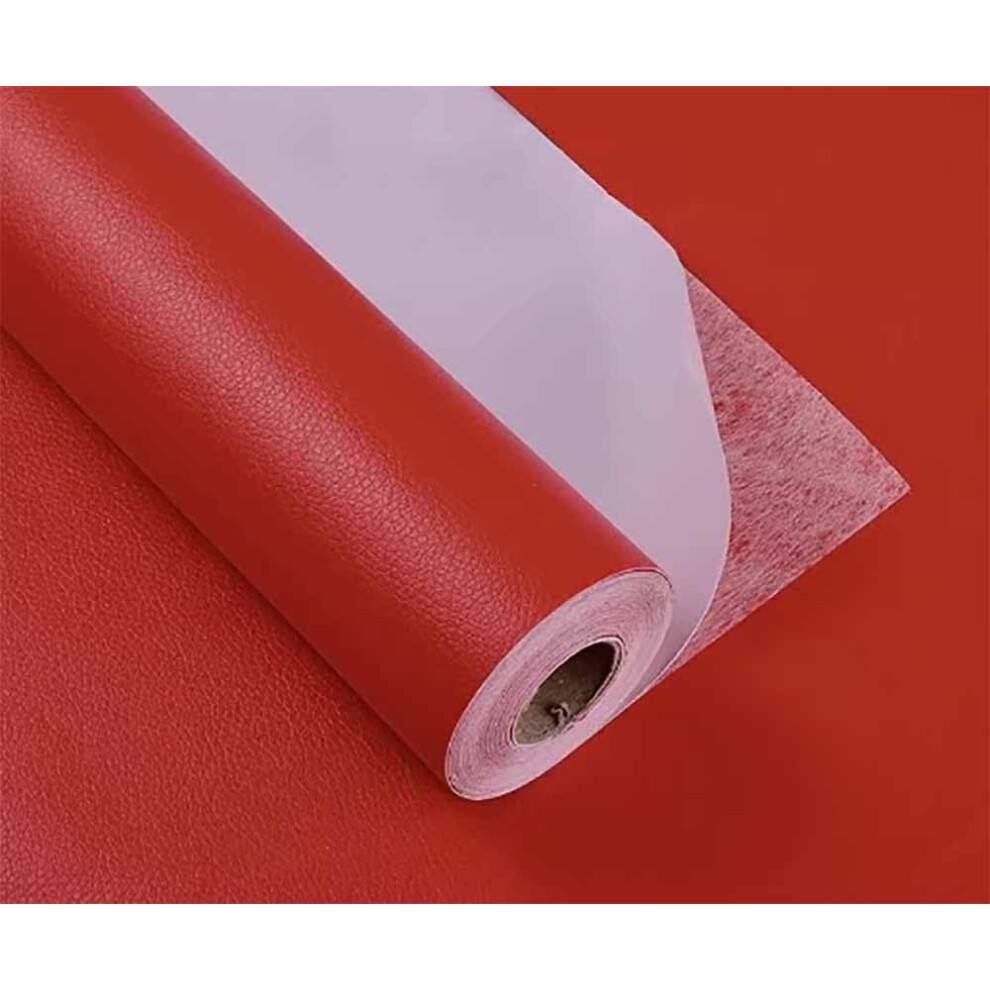 Leather Patch For Couch Sofa Car Seat, Self Adhesive Vinyl Tape 198X50in Red 9113335088160