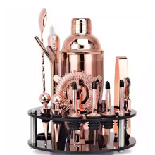 20PCS Stainless Steel Cocktail Shaker Set with ScratchSafe Stand, Bartender Kit for Home Bar