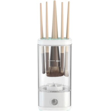Electric Makeup Brush Cleaner Speed 8000 RPM Cleans 35 Brushes USBC Charging White