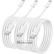 3Pack 6Ft USB C to Lightning Cable, [compatible with Apple MFi Certified], compatible with iPhone 14/13/12/11 Series