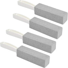4pcs Toilet Pumice Stone Cleaner with Handle - Toilet Pumice Cleaning Stone for Kitchen Bathroom Pool Household Cleaning Feet