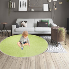 RBCKVXZ Round Short Hair Rug 40in - Non-Shedding, Washable Carpet Mat for Living Room, Green Home Decor, No Hair Loss