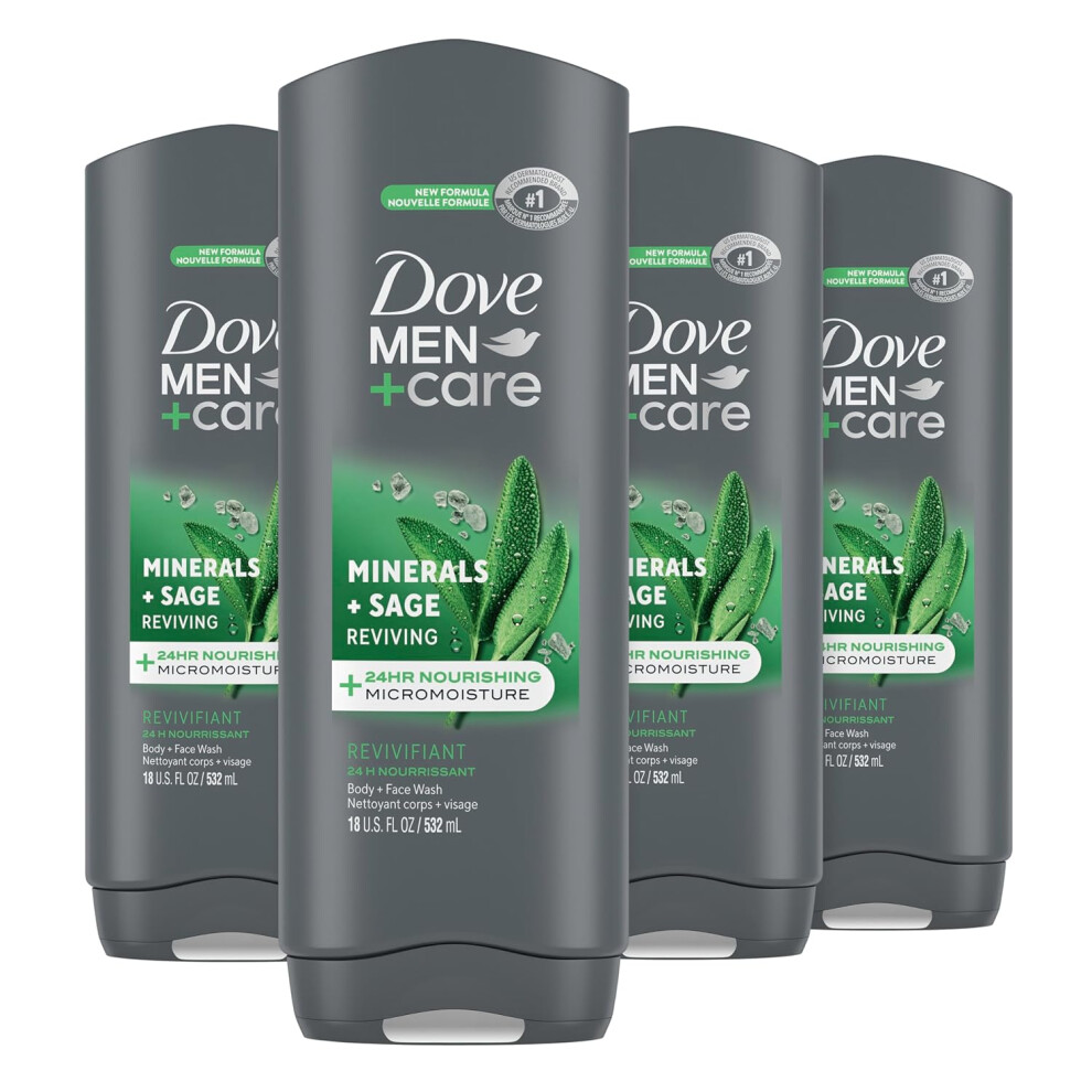 Dove Men + Dove Men+Care Body Wash Mineral + Sage 4 Count