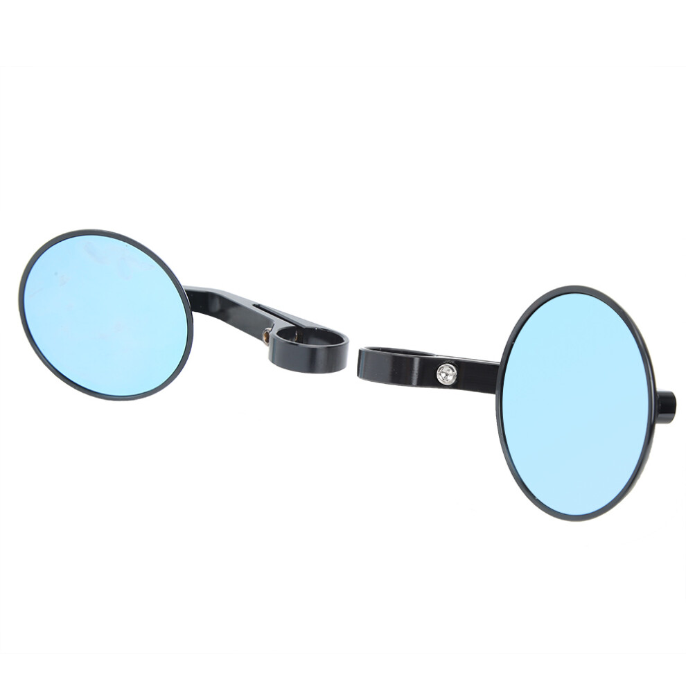 Cnc Aluminum Round Retro Rearview Mirrors For Scooter & Car, Black 7671382742081