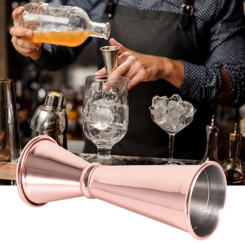 304 Edelstahl Doppel-Jigger, 30ml/60ml, Roségold