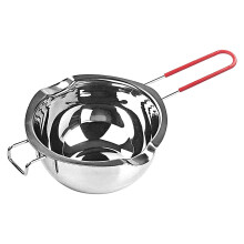 Stainless Steel Chocolate Melting Pot Double Boiler with Dual Pouring Spouts for Candy Making