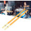 Drum Brushes and Bamboo Drumsticks Set 2Pcs with Ergonomic Handle for Jazz Kit and Ensemble 4