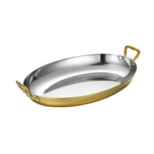 30cm Stainless Steel Paella Pan with Double Riveted Handles for Home and Restaurant Cooking