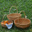 Keeplus Large Multipurpose Woven Basket with Handle, Compatible with Fruit, Wine, Picnic, Decoration 5