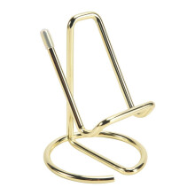 Business Card Holder for Desk, Metal Display Stand, Office Desktop Name (Gold)