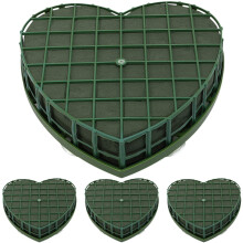 Eease 4pcs Heart Shape Floral Foam Bricks with Suction Cups for Flower Arranging