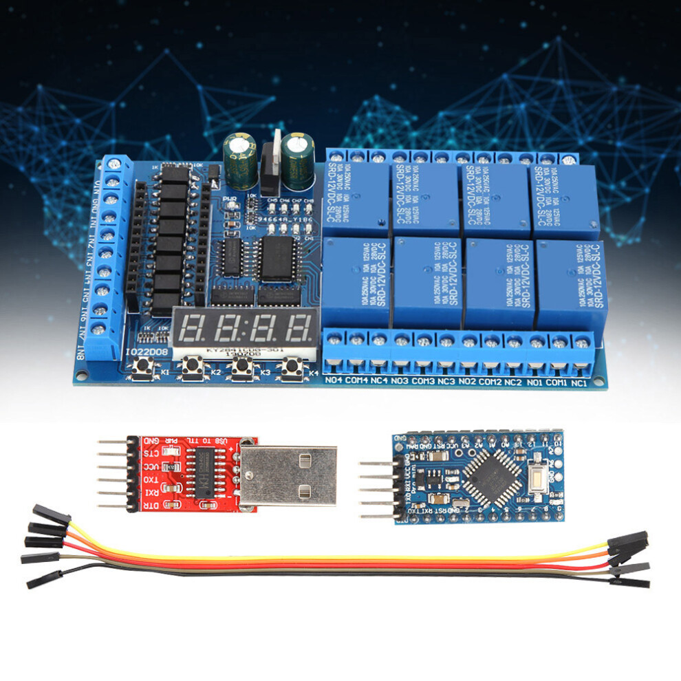Dc 12V 8 Channel Mini Plc Relay Module With Delay Timer For Arduino 7891382744544