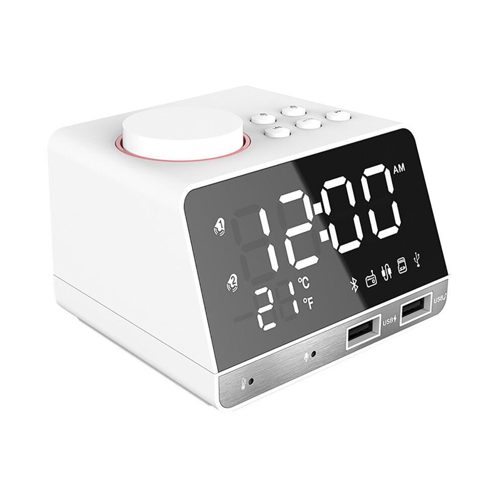 Zkccnuk Bluetooth Speaker Alarm Clock With Radio, Dual Usb, Multi-Function For Home Decor & Bedside, Up To 30% Off 9110895310342