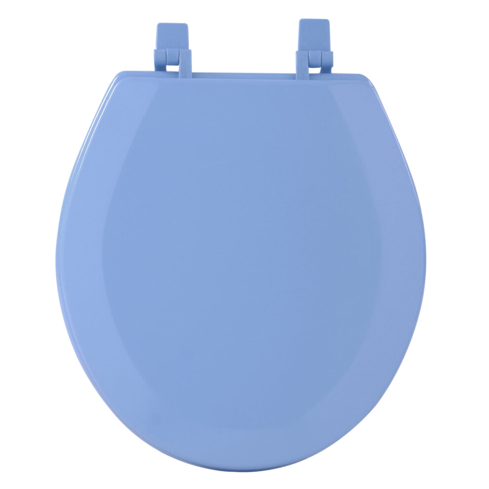 Achim Fantasia 17" Standard Wood Toilet Seat, Standard, Light Blue 9110895311431