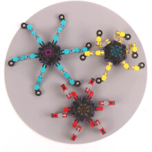 Fidget Spinner Set 3PCS Finger Chain Toy with Smooth Rotation and Shape Transformation for Kids and Adults