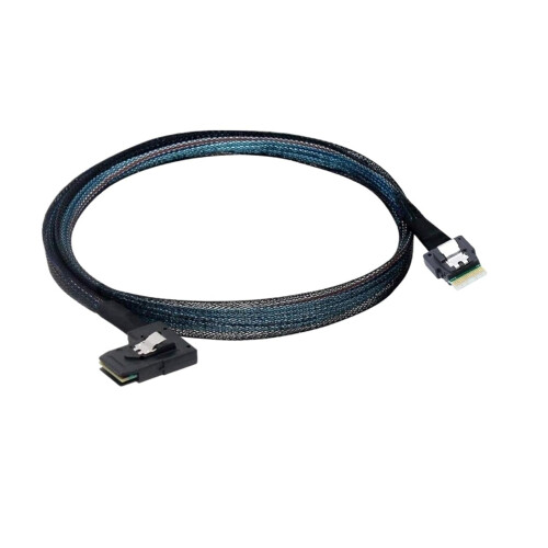 SFF8087 to SFF8654 Mini SAS 4i Right Angle Cable 1m Speed Data Transfer for Servers 1