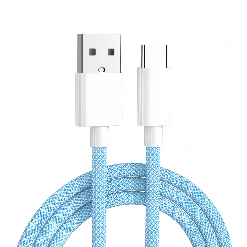 Usb C 100W Fast Charging Cable 2M Braided Power Delivery For Laptop And Phone Blue 9174973058311
