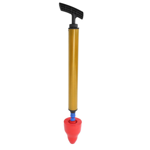 Pressure Toilet Plunger with Easy PushPull Operation for MultiPipe Unclogging, Red