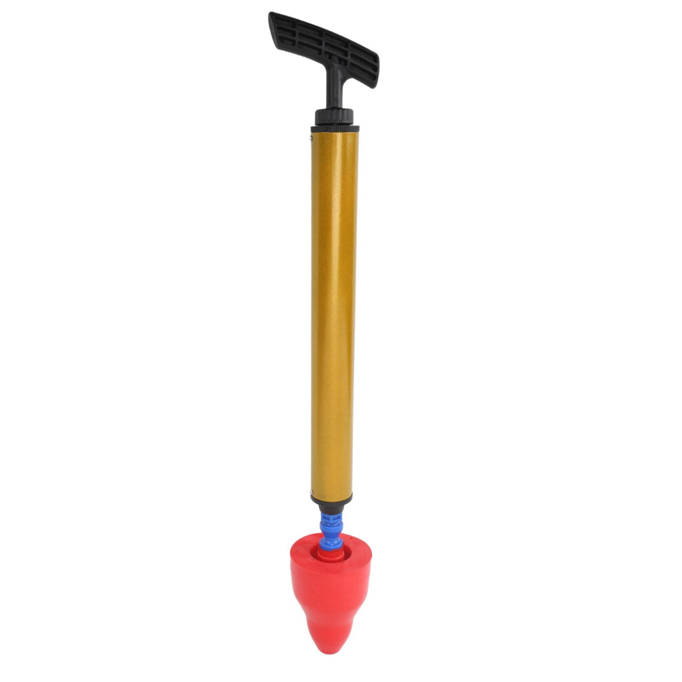 Pressure Toilet Plunger With Easy Pushpull Operation For Multipipe Unclogging, Red 9053599477891