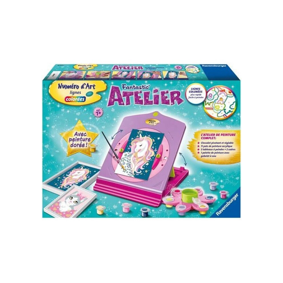 Ravensburger Complete Paint By Number Box With Adjustable Easel - Fantastic' Atelier Art Number
