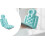 Bath Pillow with Ergonomic Full Back Support and Seat Pad, QuickDry Fabric, Cyan 4
