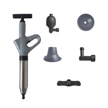 Pressure Toilet Plunger with Stainless Steel Handle for Sinks and Drains