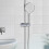 Adjustable Hand Shower Holder for Slide Bar with 360 Rotation, Tool Chrome Bracket Replacement 2