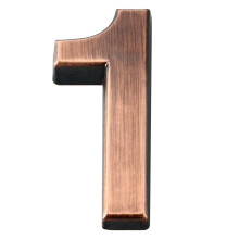 Self Adhesive Bronze House Number 1.97 Inch, Waterproof 3D Resin Mailbox Numbers for Home and Office