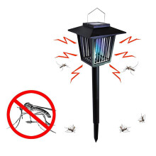 Trappola per insetti a luce UV per esterni, antizanzare, a energia solare, lampada insetticida a ricarica solare, impermeabile, a LED, per il