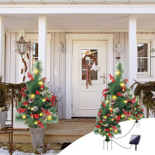 Solar Christmas Tree Lights, Christmas Tree Lights, Christmas Ball Garden Decorative Lights, Christmas Ambience Lights Clearance Sale Solar Light