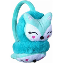 Kids Winter Earmuffs Plush Warm Cute Fox Ear Warmers Earflap Cartoon Earmuff for Boys Girls Toddlers