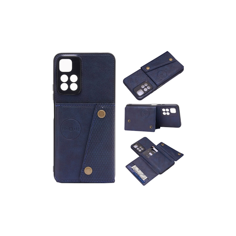 Compatible With Xiaomi Redmi Note 11 Pro 5G - Case With Card Holder Dark Blue 9110895321607