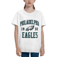 Eagles Kids Short Sleeve Shirt Sports Football Team Logo for Baseball Fans Gifts Suitable For Boys And Girls